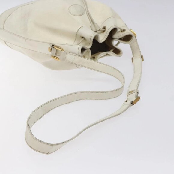 GUCCI Micro GG Supreme Shoulder Bag PVC White Gold Auth - Picture 7 of 16